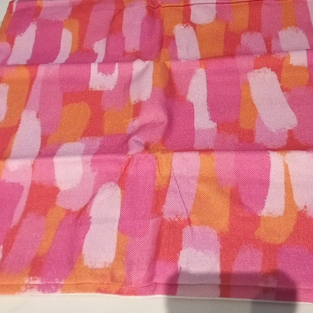 Hot Pink Orange Paint Brush Pillow Covers 18 x 18 Inch Set of 2‎